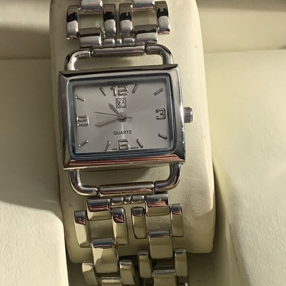 New York & Co Silvertone Quartz Watch - Picture 3 of 4